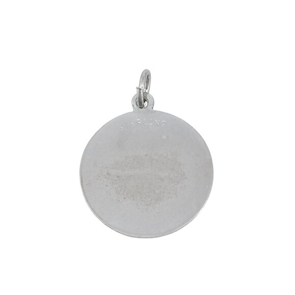 A Date to Remember Round Pendant |. Vintage Sterling Silver 925 - Picture 4 of 6